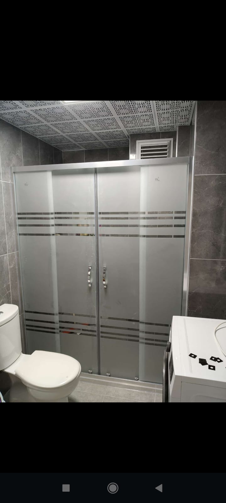 Ankara banyo duşakabin siyah kare montaj