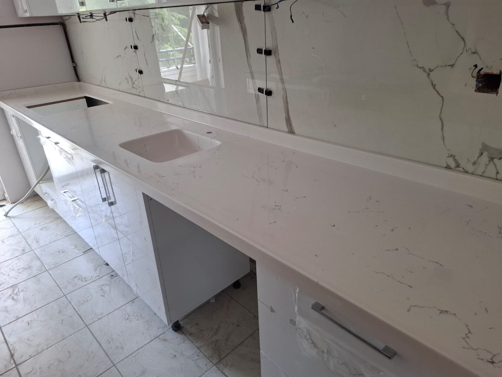 Ankara banyo fayans duşakabin gri